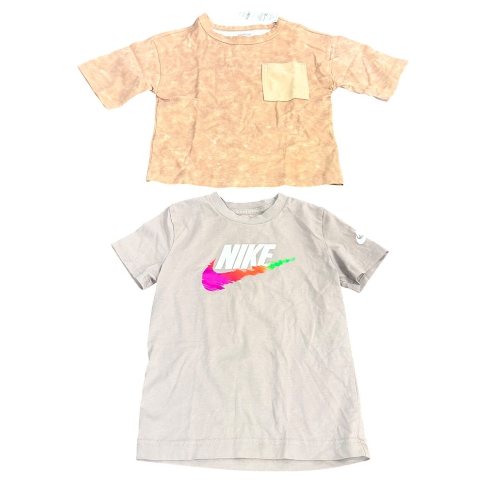 Toddler Boys Graphic T-Shirt Bundle 4T Nike Tee +‎ OshKosh Pocket Shirt